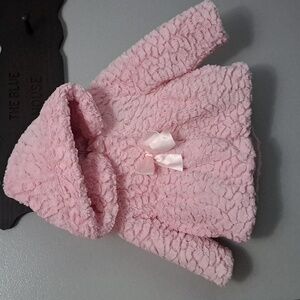 Pistachio Faux Fur Cloud Feel Pink Hooded Coat Size 2T